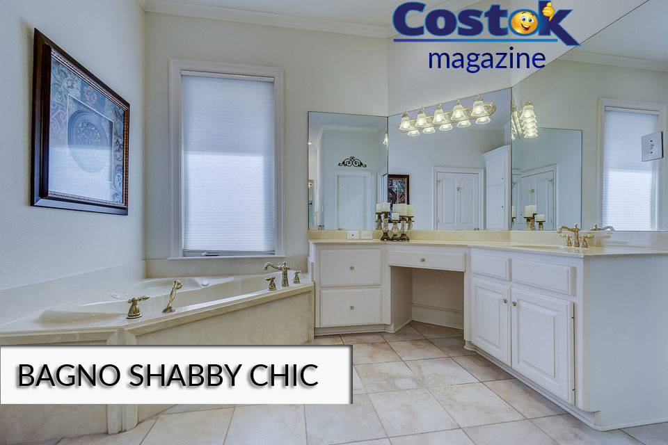 bagno shabby chic in primo piano